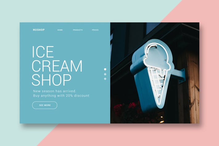 Ice Cream Shop - Landing Page