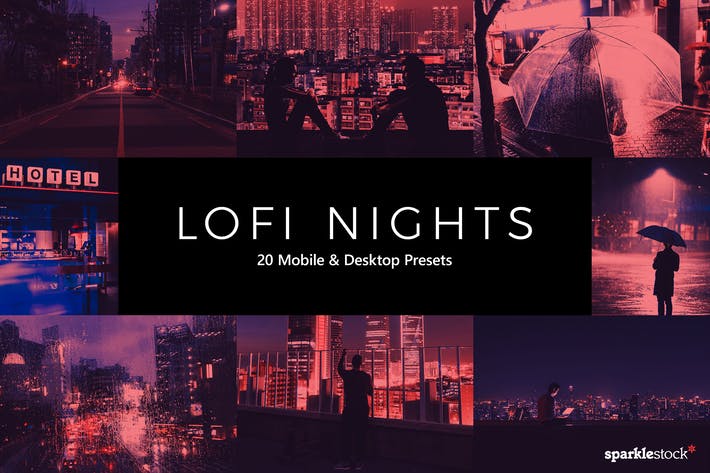 20 LoFi Nights Lightroom Presets & LUTs