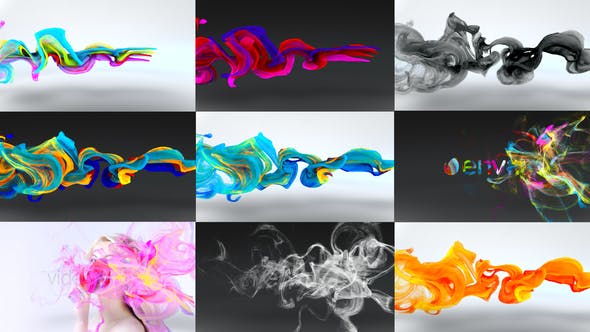 Colorful Particles Flowing Logo