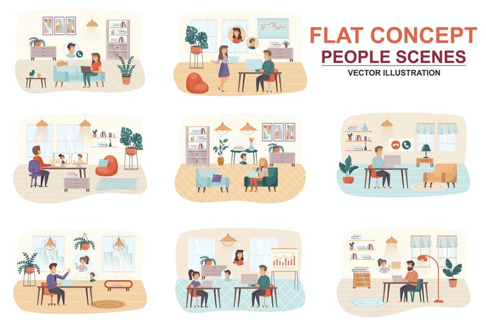 Collection Conference Flat Concept People Scenes