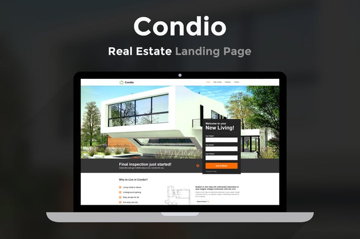 Condio - Real Estate Landing Page