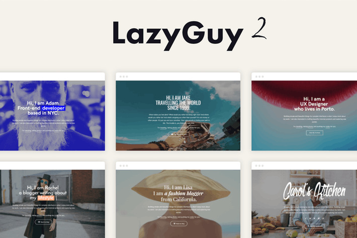 LazyGuy 2 - Personal Landing Page Template