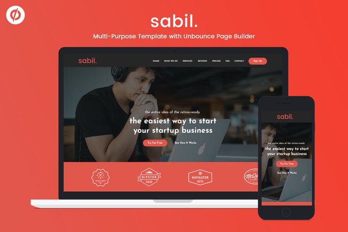 Sabil- MultiPurpose Unbounce Landing Page Template