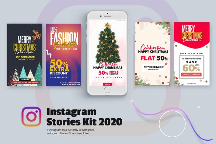 Creative Christmas Instagram Stories Kit 2019