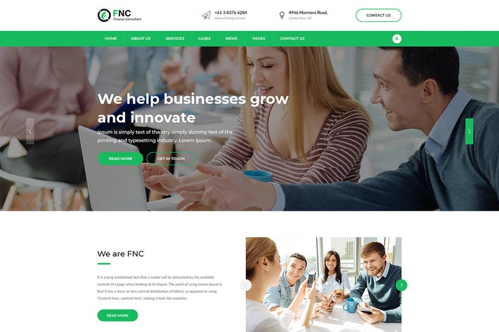 FNC - Finance & Consulting, Accounting HTML Templa