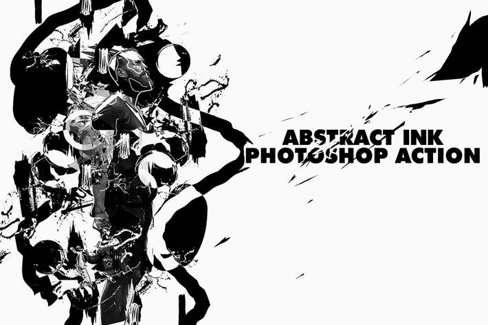 Abstract Ink Poster Photoshop Action