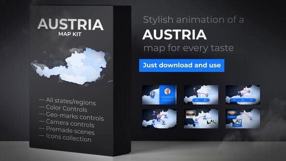 Austria Map - Republic of Austria Map Kit