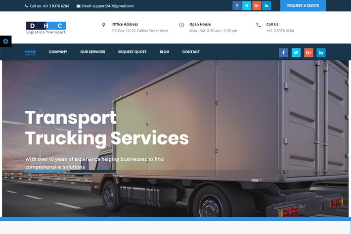 DHC | Logistics Transportation HTML Template