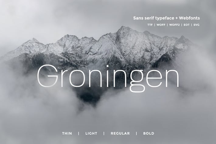 Groningen - Modern San-serif Typeface + Webfonts