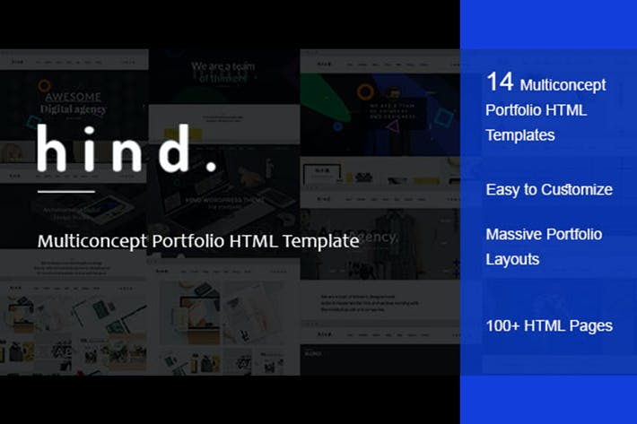 Hind - Multi-Concept Portfolio HTML Template