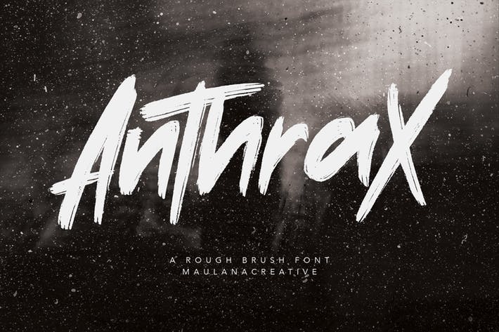 Anthrax Rough Brush Handmade Typeface Font Written