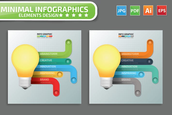 Lightbulb infographic Design