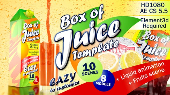 Box of Juice Template