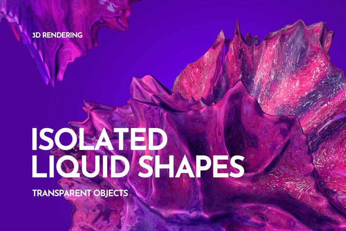 Transparent Liquid Shapes 3D Rendering
