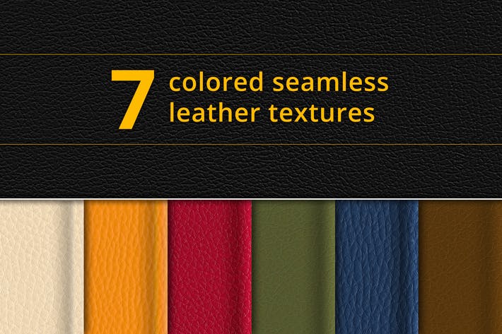 Set of 7 seamless leather textures