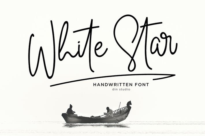 White Star - Monoline Signature Font