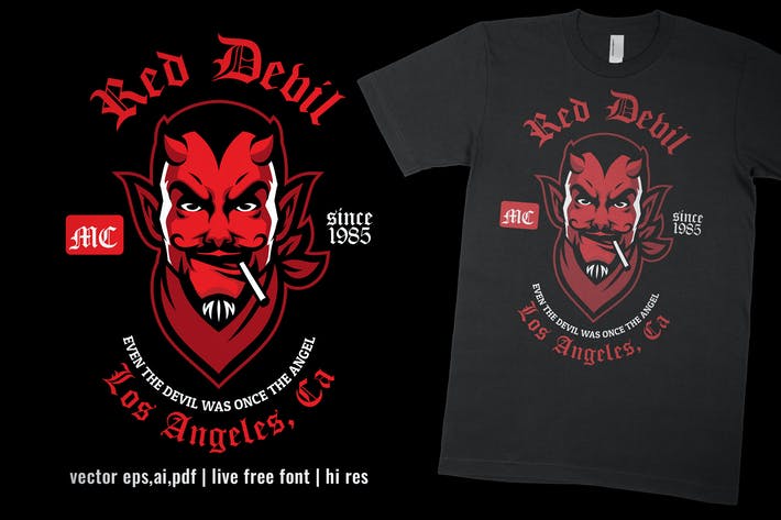 red devil motorcycle club design