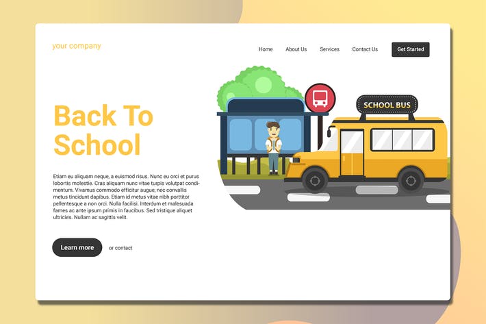 School Bus - Landing Page