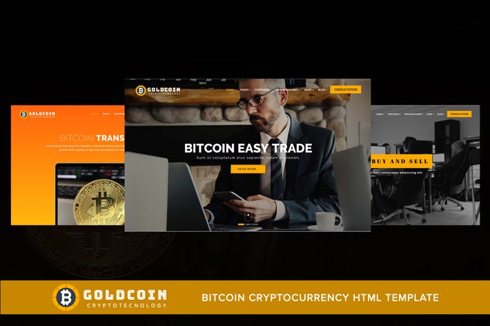 GoldCoin - Bitcoin Cryptocurrency HTML Template