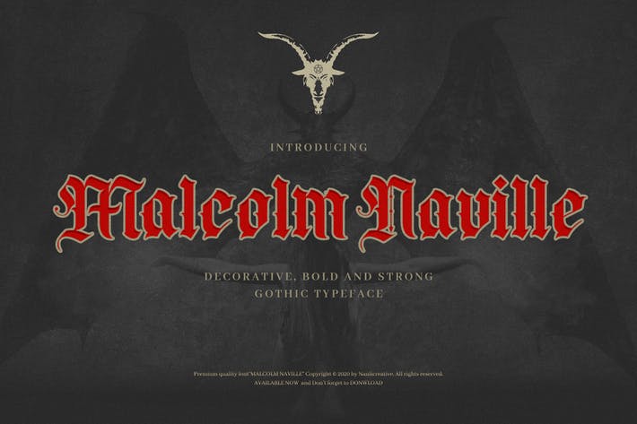 Malcolm Naville - Vintage Gothic Blackletter