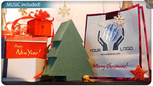 Christmas Gifts Logo - Storefront Digital Signage