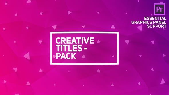 Creative Titles Package for Premiere Pro | Essential Graphics