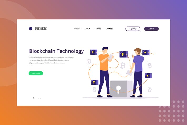 Blockchain Technology Landing Page