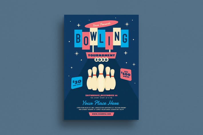 Bowling Night Event Flyer
