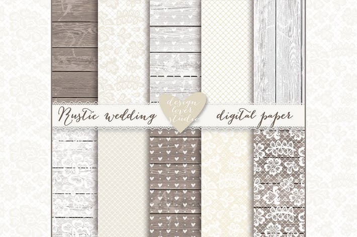 Lace, wedding invite champagne digital papers