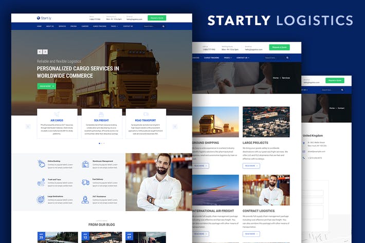 Start.ly � Logistics & Cargo Bootstrap Template