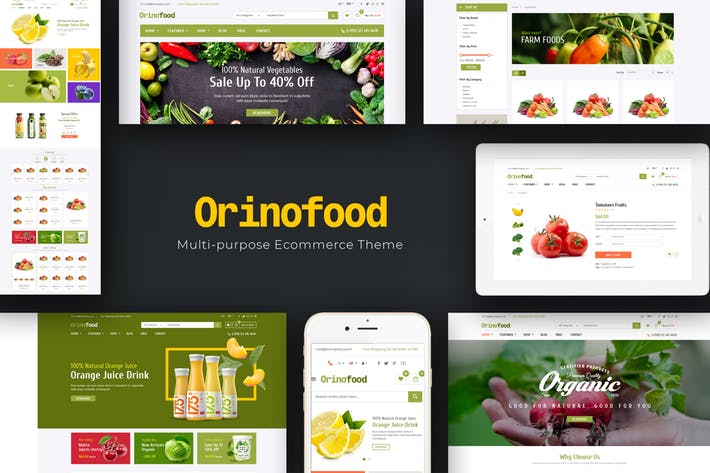 Orinofood - Organic Opencart Theme