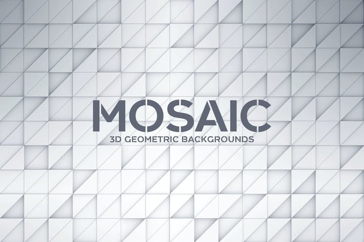3D Geometric Mosaic Backgrounds
