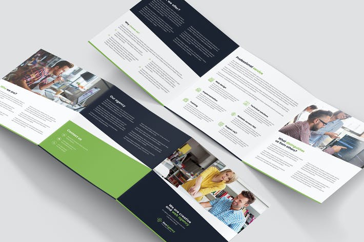 Brochure  Web Agency Tri-Fold Square
