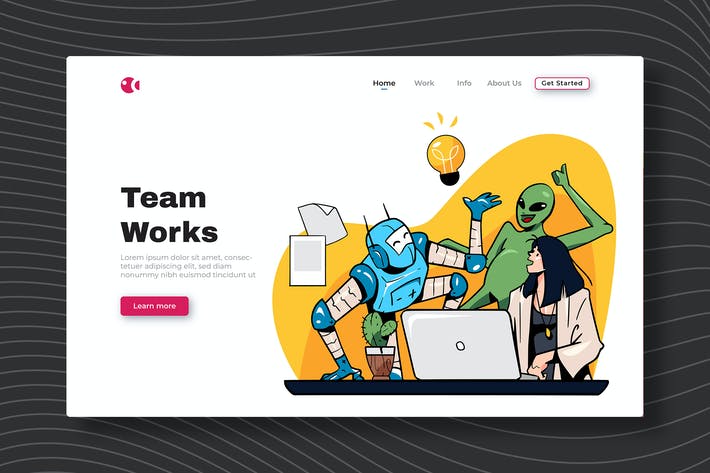 Team Works - Landing Page