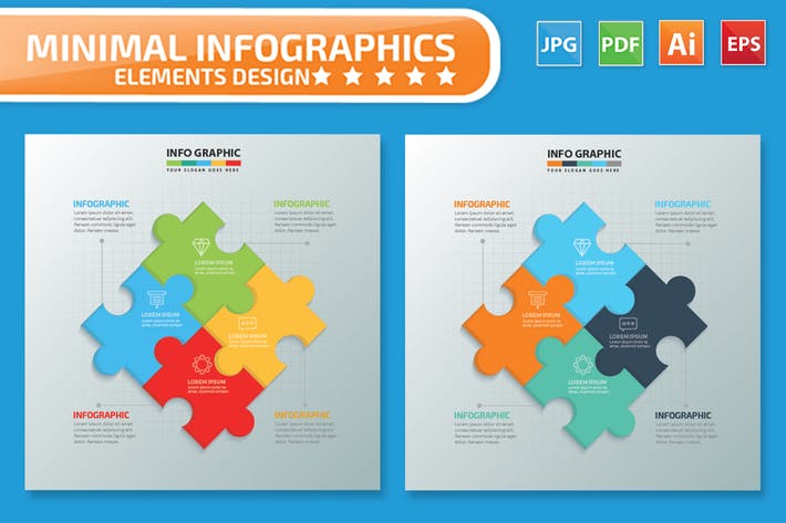 Puzzle Infographics Design