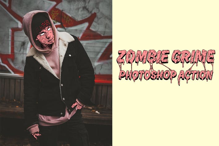 Zombie Grime Art Photoshop Action