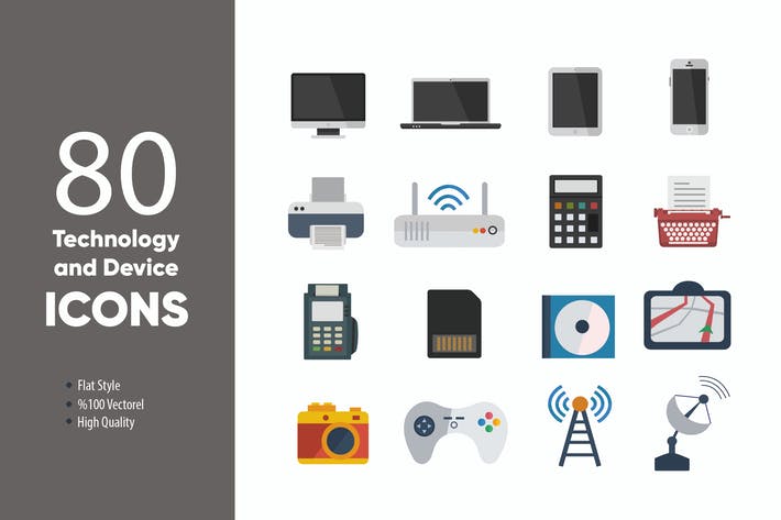Technology and Device Vectorel Icons