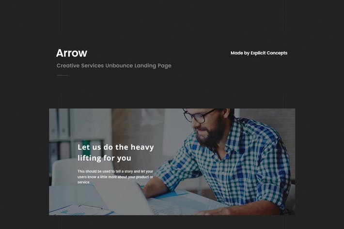 Arrow | Creative Unbounce Landing Page