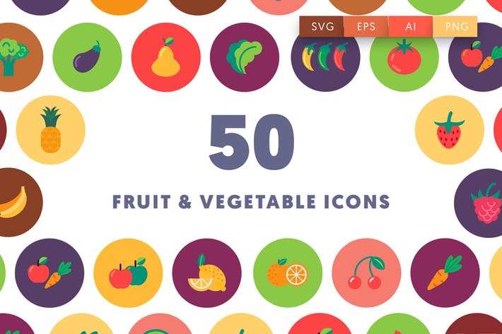 Fruits & Vegetables Icons