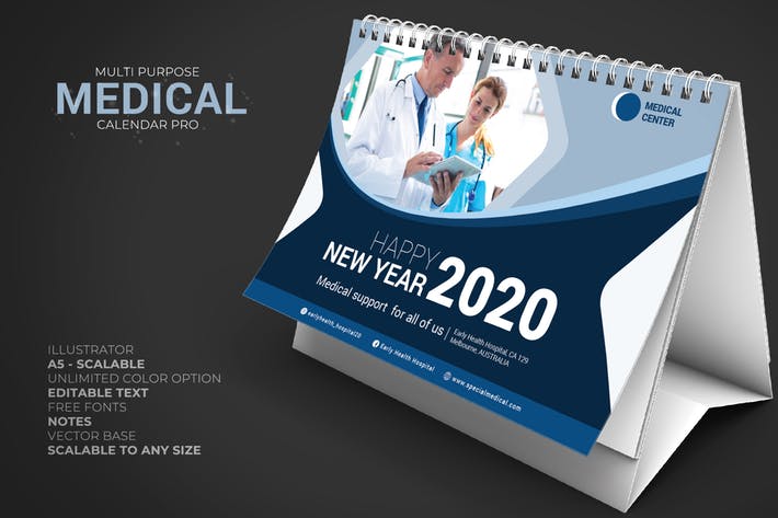2020 Medical Clinic - Calendar Desk Pro