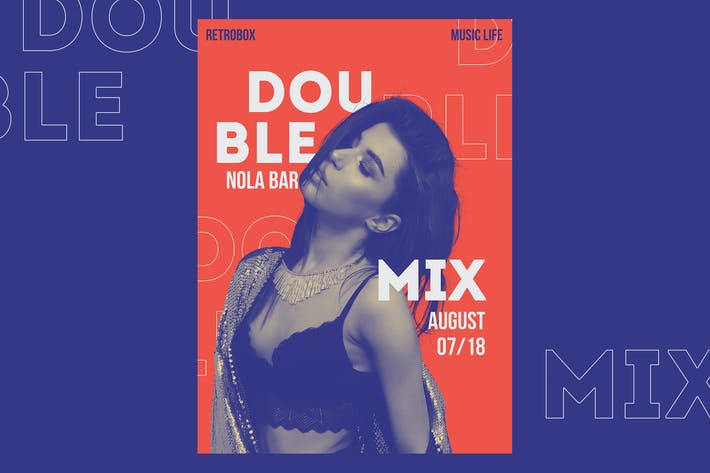 Double Mix Flyer Poster