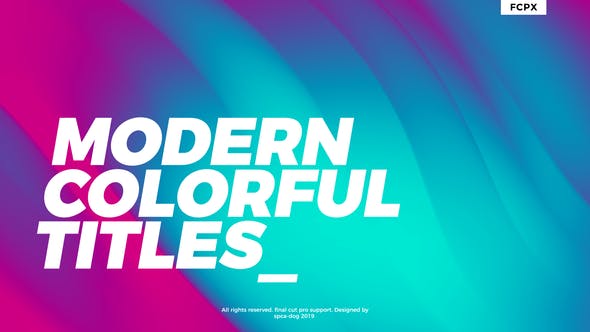 Modern Colorful Titles | FCPX or Apple Motion