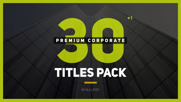 30+1 Premium Corporate Titles Pack