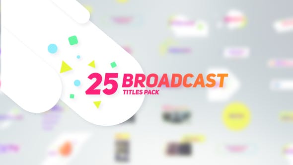 25 Broadcast Titles Pack