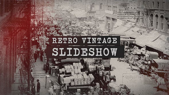 History Slideshow / Retro Vintage Opener / Old Memories Photo Album / Significant Events of Past