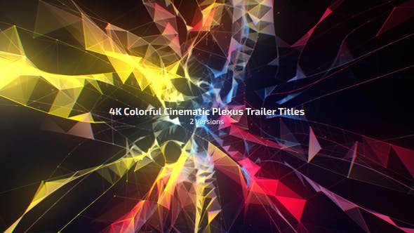 4K Colorful Cinematic Plexus Trailer Titles (2 Versions)
